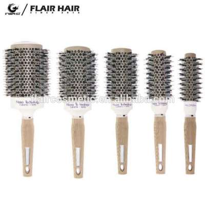 Plastic boar bristle thermal small round hair brush manufacturer